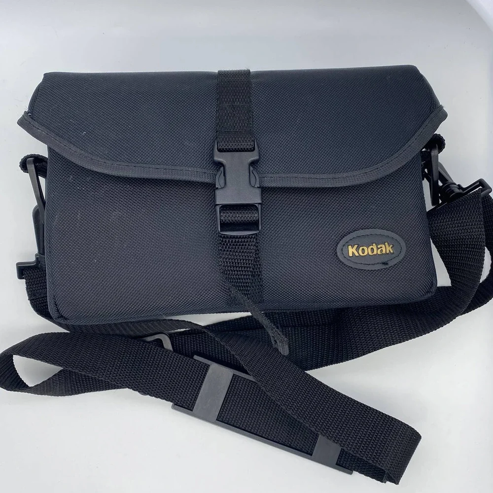 KODAK Small Camera Shoulder Bag Black Adjustable Strap